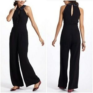 Anthropologie Pants - Elevenses Jumpsuit with beaded collar Anthropologie Pants - Elevenses Jumpsuit with beaded collar